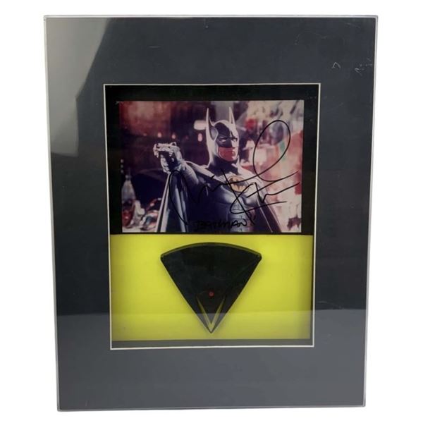 Batman Returns (1992) - Batman (Michael Keaton) Folded Super Batarang - With Framed Signed Photo