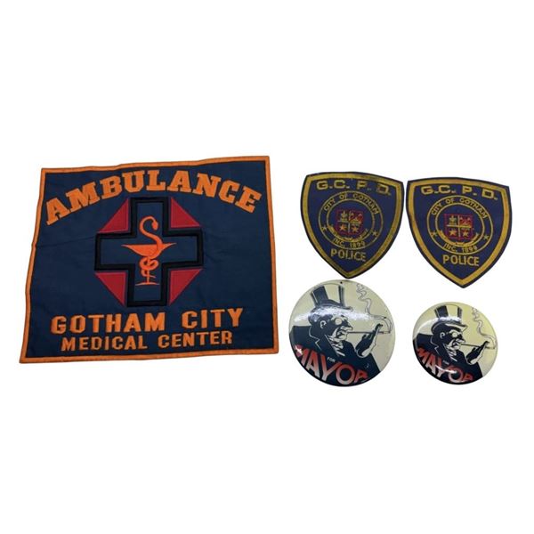 Batman Returns & Batman Forever (1992-1995) - Penguin Campaign Pins and GCPD Patches