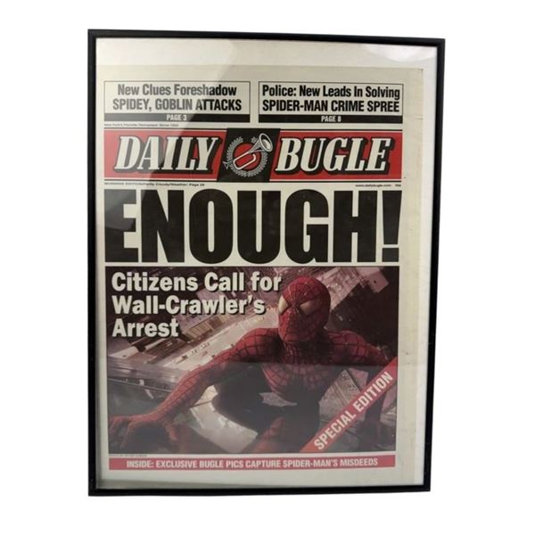 Spider-Man (2002) - Daily Bugle Newspaper Prop - "ENOUGH!"