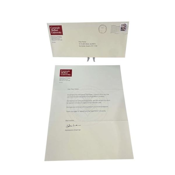 Spider-Man: No Way Home (2021) - Peter Parker Carnegie Mellon University Rejection Letter