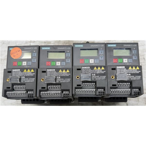 (4) Siemens #6SL3210-5BB17-5UV1 Sinamics V20 Inverters