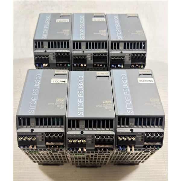 Lot of (6) Siemens #6EP3436-8SB00-0AY0 SITOP PSU8200 Power Supplies