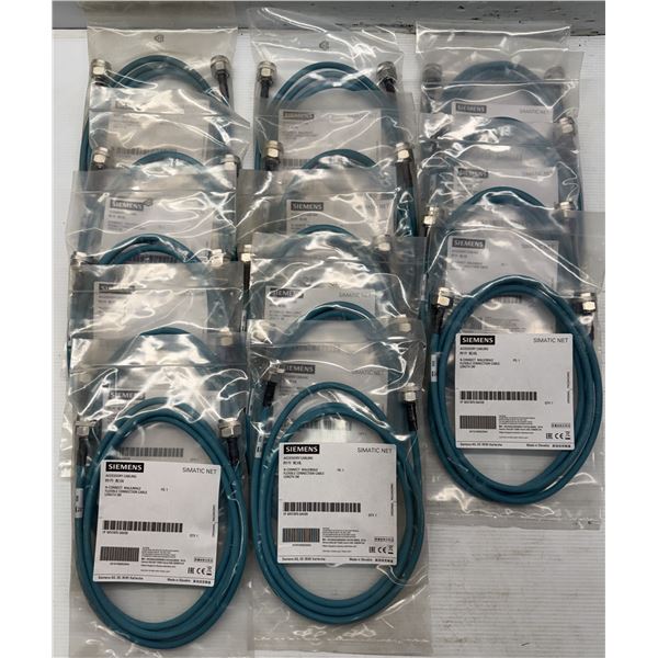Lot of (14) Siemens #6XV1875-5AH20 N-Connect Male Flexible Connection Cables Length 2M