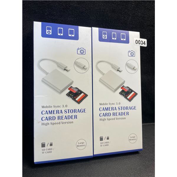 Lot of 2 Highspeed USB-C SD and Micro SD Card Readers; Perfect for Data Reading and Transfer! New