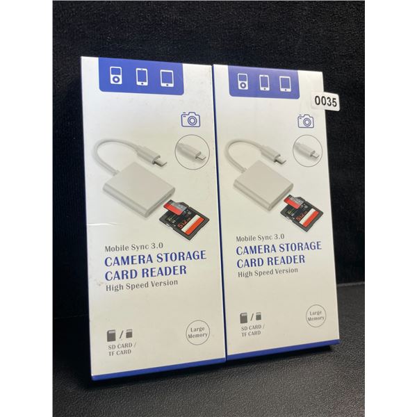 Lot of 2 Highspeed USB-C SD and Micro SD Card Readers; Perfect for Data Reading and Transfer! New