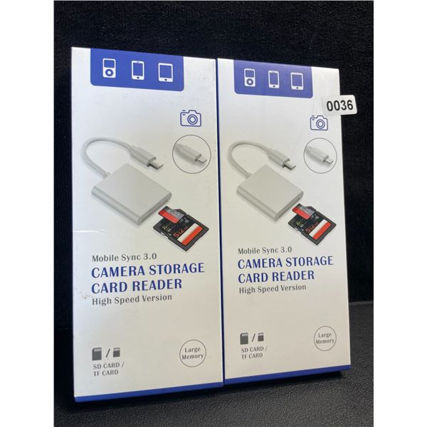 Lot of 2 Highspeed USB-C SD and Micro SD Card Readers; Perfect for Data Reading and Transfer! New