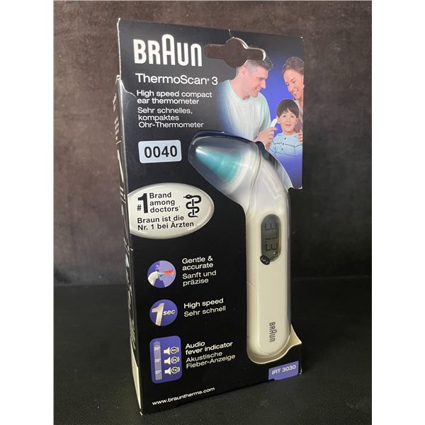 Braun ThermoScan 3 High-Speed Compact Ear Thermometer - Gentle, Fast, & Accurate - New Sealed