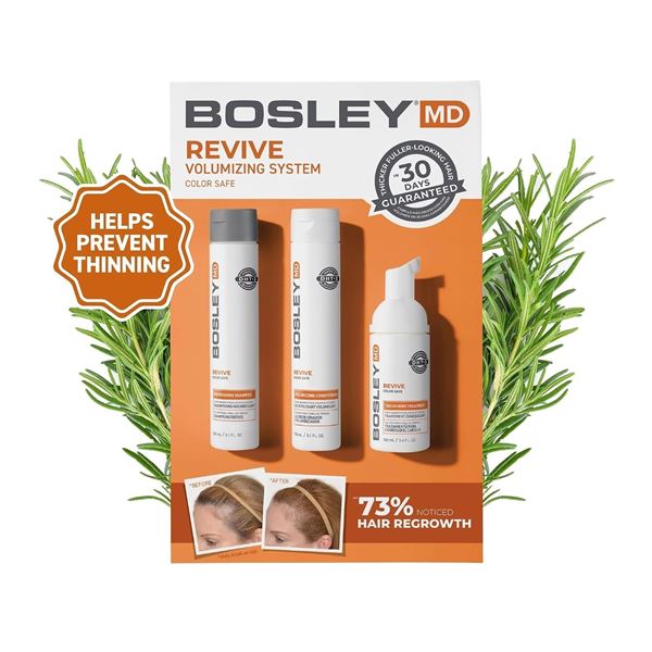 BosleyMD Bos Revive Haircare Kit for Thinning Hair - Shampoo, Conditioner & Thickening Treatment
