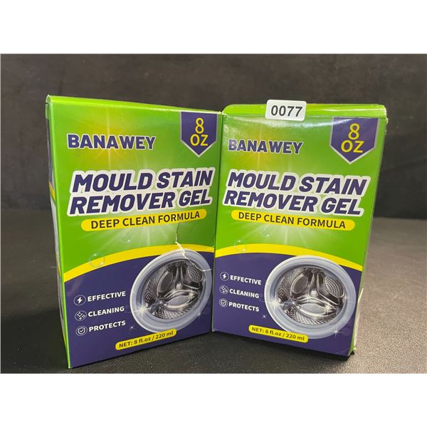 2 Boxes of Mould Stain Remover Gel (220ml) Deep Clean Formula with Scrub Brush - New