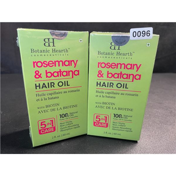 2 Boxes of Botanic Hearth Rosemary & Batana Hair Oil with Biotin (60ml) For All Hair Types - New