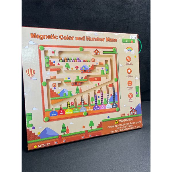 Montessori Toys Magnetic Alphabet Color & Number Maze Learning Board for Toddlers (Ages 3+) New