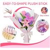 Image 4 : 400PC DIY Pipe-Cleaner Flowers/Handmade Bouquet Crafting Kit - Pink Flower Making Kit - New!