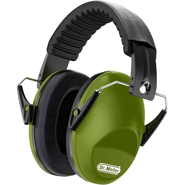 Dr.Meter Noise Cancelling Ear Muffs w/ Adjustable Headband (27.4SNR) Army Green - New
