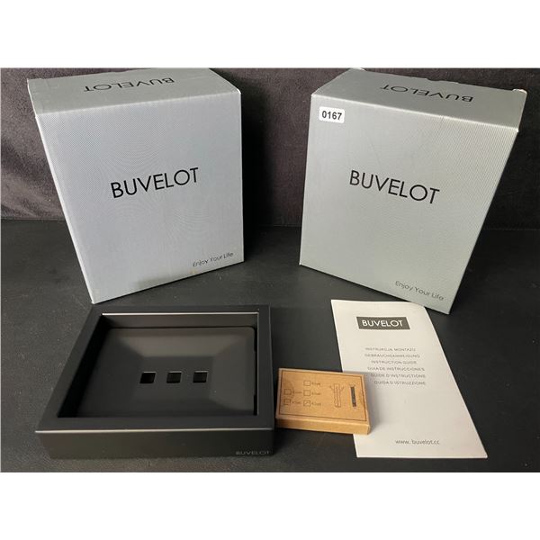 Lot of 2 Buvelot Premium Soap Trays (Black) Mountable or Stationary Holding Design - New