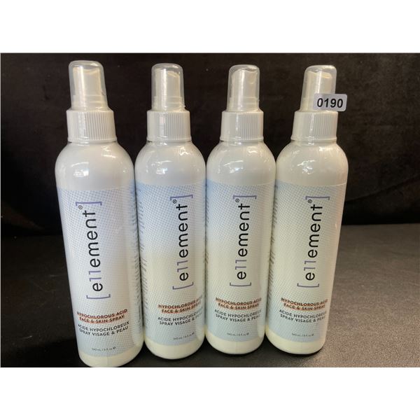 Lot of 4 e11ement Hypochlorous Acid Sprays (240ml) For Acne, Eczema, Tattoo/Piercing Aftercare - New