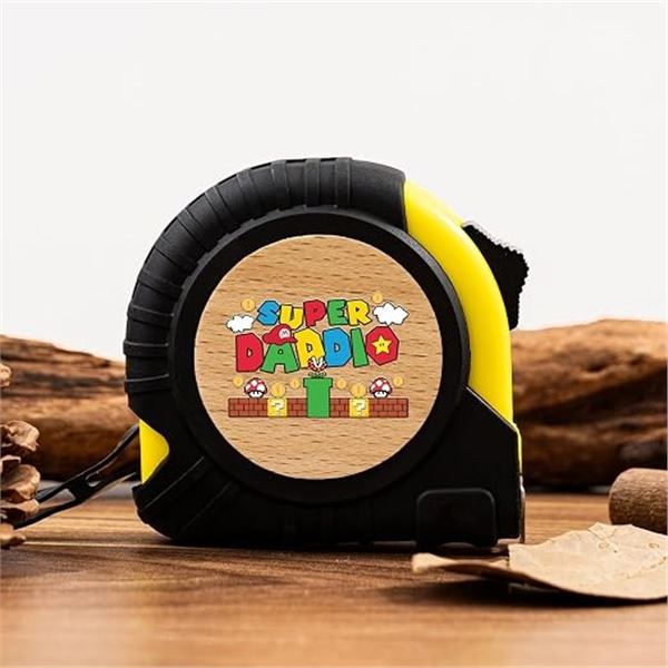 "Super Daddio" Mario Bros. Inspired Tape Measure/Tool - Great Gift/Stocking Stuffer! New