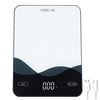 Image 1 : USB-C Rechargeable Digital Kitchen Scale (22lb/10kg Capacity) LED Touch Screen, Tempered Glass - New