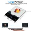 Image 3 : USB-C Rechargeable Digital Kitchen Scale (22lb/10kg Capacity) LED Touch Screen, Tempered Glass - New
