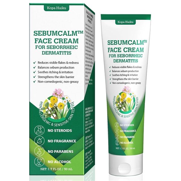 4 Boxes of Sebumcalm Face Creams (50ml) For Seborrheic Dermatitis/Sensitive Skin - New Sealed