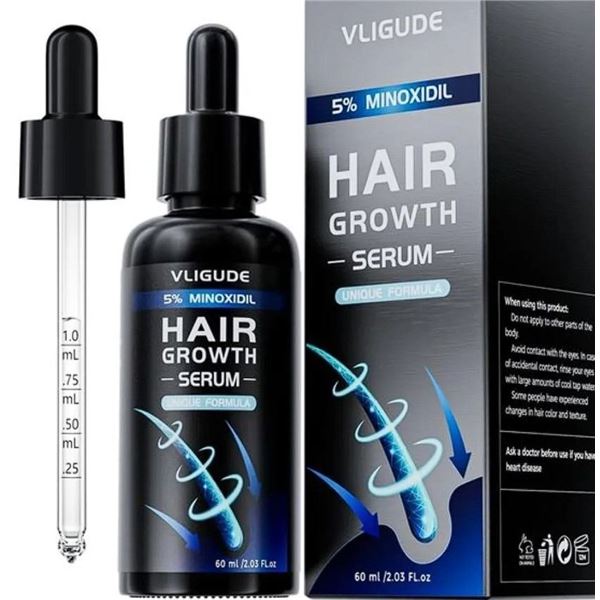 4 Boxes of Vligude 5% Minoxidil Hair Growth Serums/Treatment for Men (60ml) New Sealed