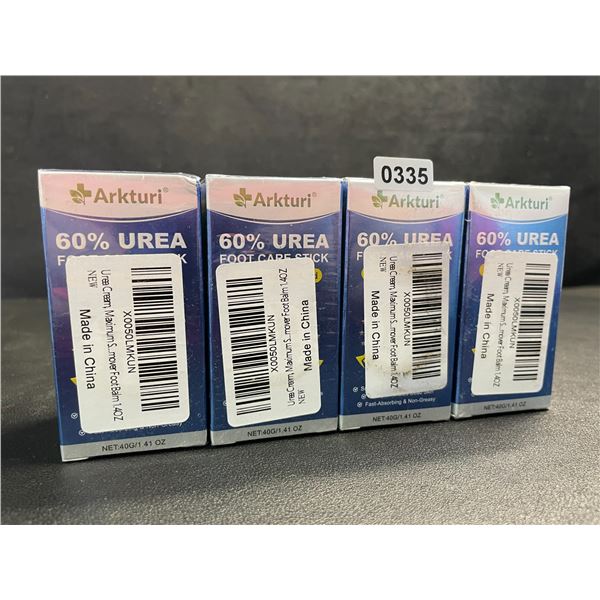 Lot of 4 Arkturi 60% Urea Foot Care Sticks/Foot Balms (40g) For Dry/Cracked Heels & Rough Skin - New