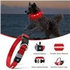 Image 3 : 3 Masbrill LED Light-Up Dog Collars; Rechargeable/Rainproof Super-Bright Design (Size L) - New