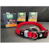 Image 4 : 3 Masbrill LED Light-Up Dog Collars; Rechargeable/Rainproof Super-Bright Design (Size L) - New