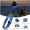 Image 2 : 3 Masbrill LED Light-Up Dog Collars; Rechargeable/Rainproof Super-Bright Design (Size M) - New