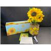 Image 2 : Sunflower LED Cordless Table Lamp; USB-Rechargeable Touch 3-Color Night Light - New in Box!