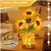 Image 8 : Sunflower LED Cordless Table Lamp; USB-Rechargeable Touch 3-Color Night Light - New in Box!