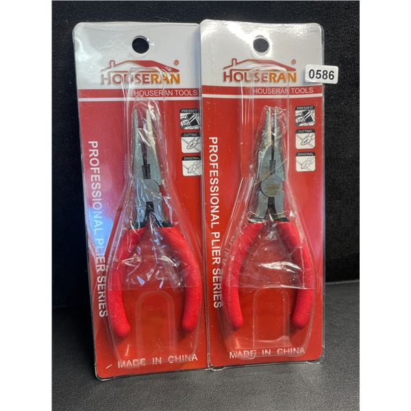 Lot of 2 Needle-Nose Pliers/Wire Cutter Tools - New