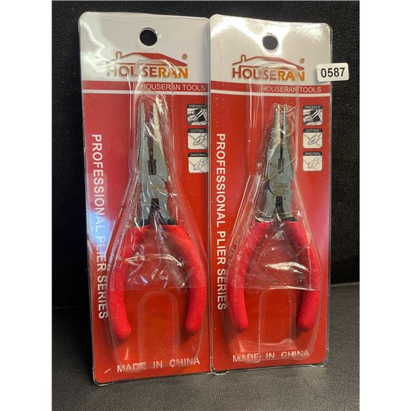 Lot of 2 Needle-Nose Pliers/Wire Cutter Tools - New