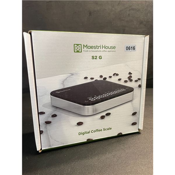 Maestri House S2 Digital Coffee Scale with Timer; Barista Coffee Scale Kit w/ Carrying Case - NEW