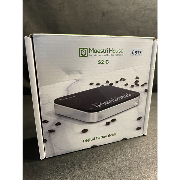 Maestri House S2 Digital Coffee Scale with Timer; Barista Coffee Scale Kit w/ Carrying Case - NEW