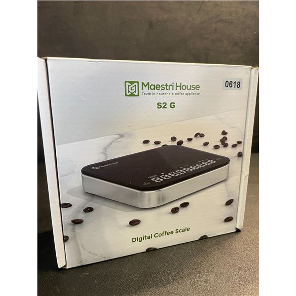 Maestri House S2 Digital Coffee Scale with Timer; Barista Coffee Scale Kit w/ Carrying Case - NEW