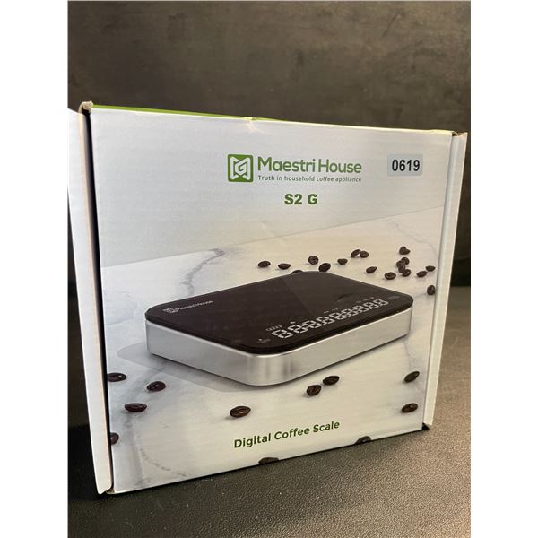 Maestri House S2 Digital Coffee Scale with Timer; Barista Coffee Scale Kit w/ Carrying Case - NEW