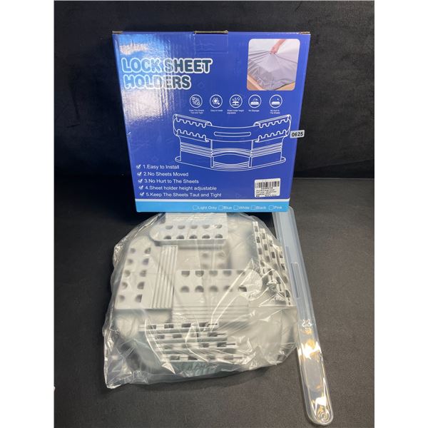 Locking Bed Sheet Holders - Keeps Bed Sheets Tight/Secure; Easy to Install - New!