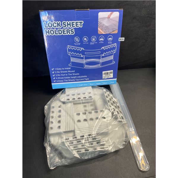 Locking Bed Sheet Holders - Keeps Bed Sheets Tight/Secure; Easy to Install - New!