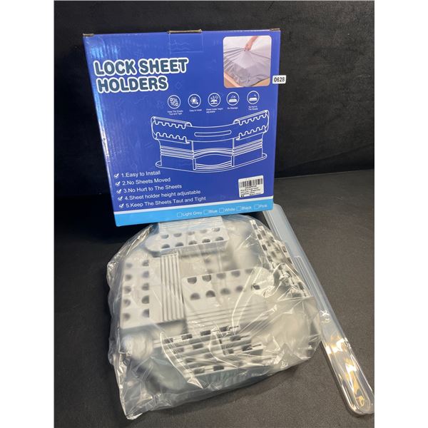 Locking Bed Sheet Holders - Keeps Bed Sheets Tight/Secure; Easy to Install - New!