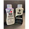 Image 1 : Rit Black All-Purpose Dye (236ml) & Rit ColorStay Laundry Treatment/Dyeing Aid (236ml) for Fabrics