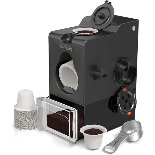 SavePod Coffee Pod Maker for Single-Serve Coffee Machines/Keurigs; Reusable Pods Alternative - New