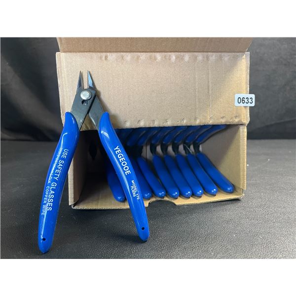 10-Pack of Flush Wire Cutters/Side Cutter Nippers (5" Size) Suitable for Wire, DIY, Electronics; New