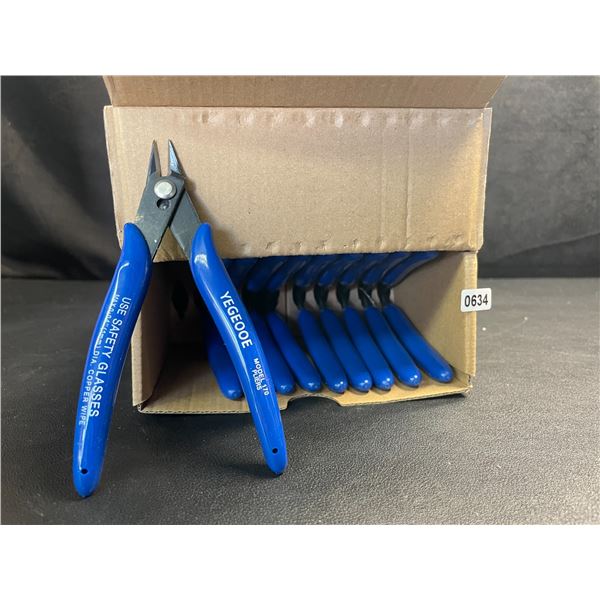 10-Pack of Flush Wire Cutters/Side Cutter Nippers (5" Size) Suitable for Wire, DIY, Electronics; New