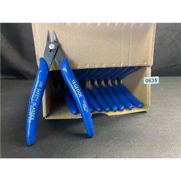 10-Pack of Flush Wire Cutters/Side Cutter Nippers (5" Size) Suitable for Wire, DIY, Electronics; New