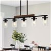 Image 6 : 5-Light Kitchen Island Hanging Farmhouse Ceiling Light Fixture; Modern Design - NEW IN BOX!