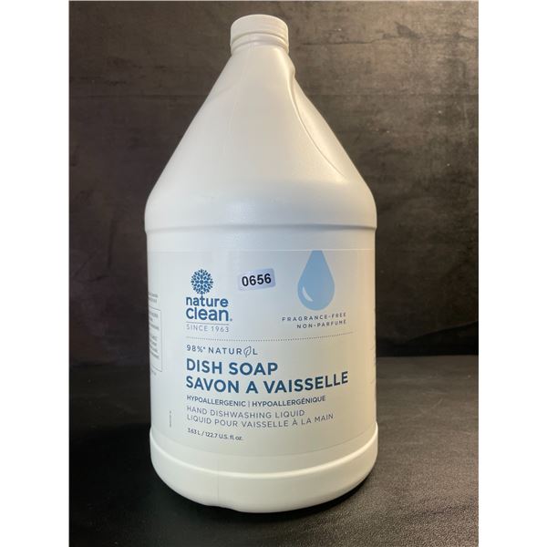 3.63L Jug of Nature Clean Hypoallergenic Dish Soap/Hand Washing Liquid - 98% Natural - New!