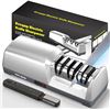Image 1 : Electric Knife Sharpener for Kitchen - 3-Stage Diamond Abrasive Sharpener, 15° Guide - NEW