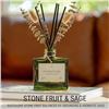 Image 10 : Craft & Kin Stone Fruit & Sage Botanical Scented Reed Diffuser with Dried Flowers - New