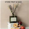 Image 7 : Craft & Kin Stone Fruit & Sage Botanical Scented Reed Diffuser with Dried Flowers - New