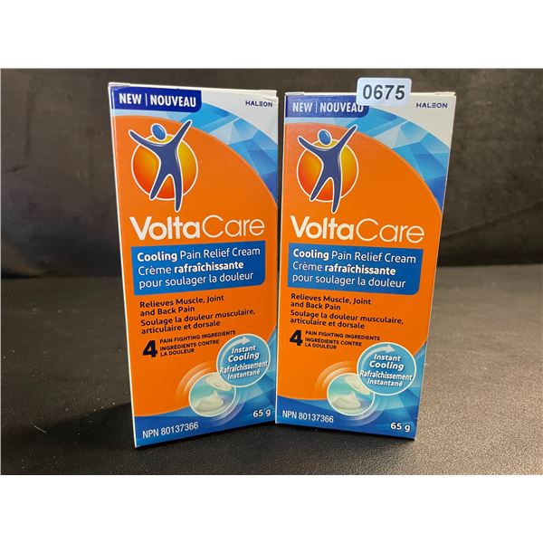 2 Boxes of VoltaCare Cooling Pain Relief Cream (65g) Relieves Muscle, Joint, 